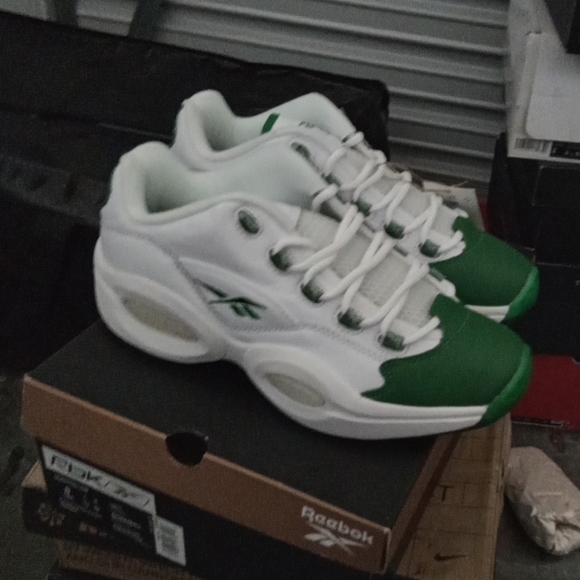 Reebok Other - New Reebok Low Top Allen Iversons  Green and White Sneakers